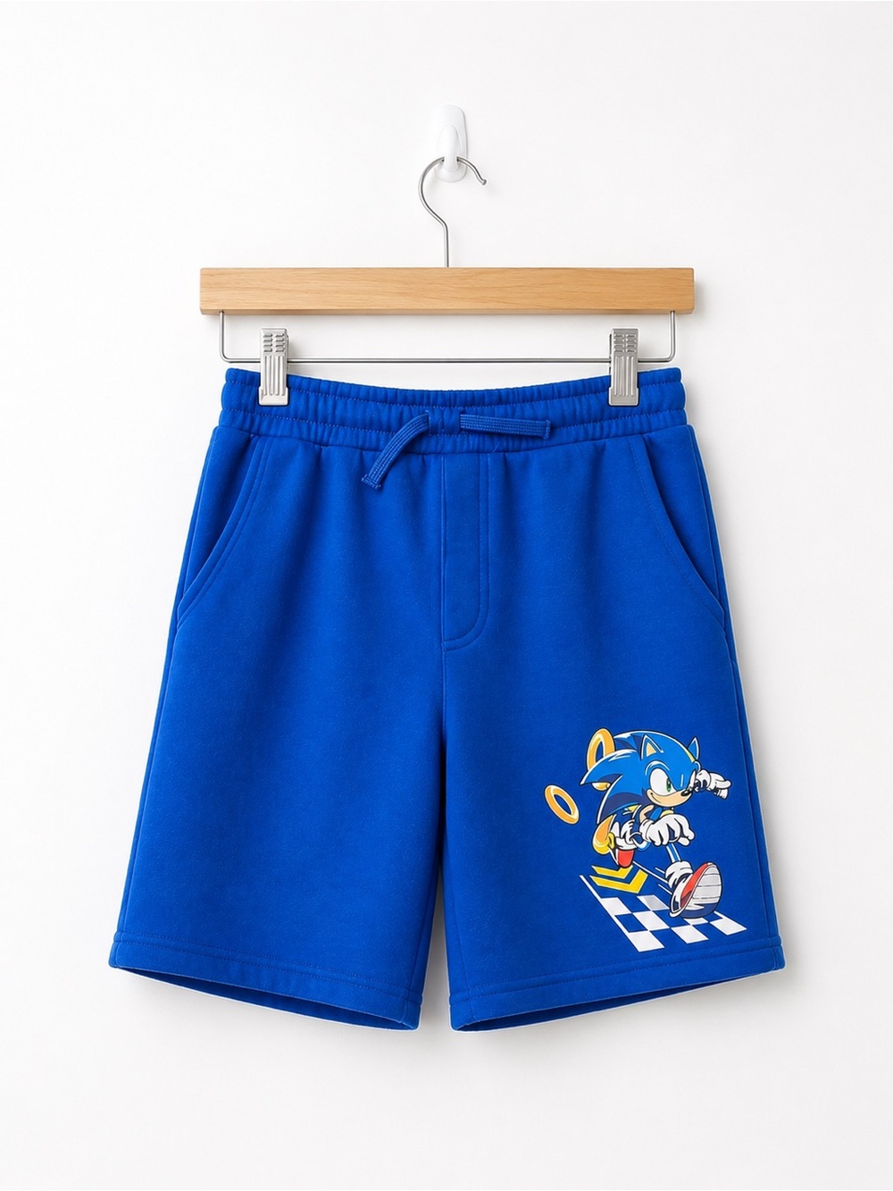 Boys SONIC the Hedgehog Graphic Fleece Shorts XL 14/16 Drawstring Shorts